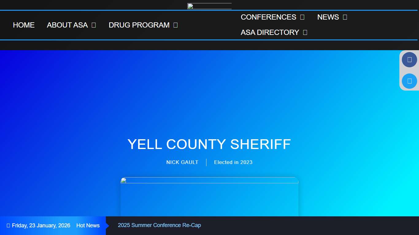 YELL COUNTY SHERIFF – Arkansas Sheriff Association